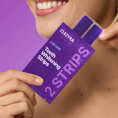 CLEZYRA Purple Teeth Whitening Strips