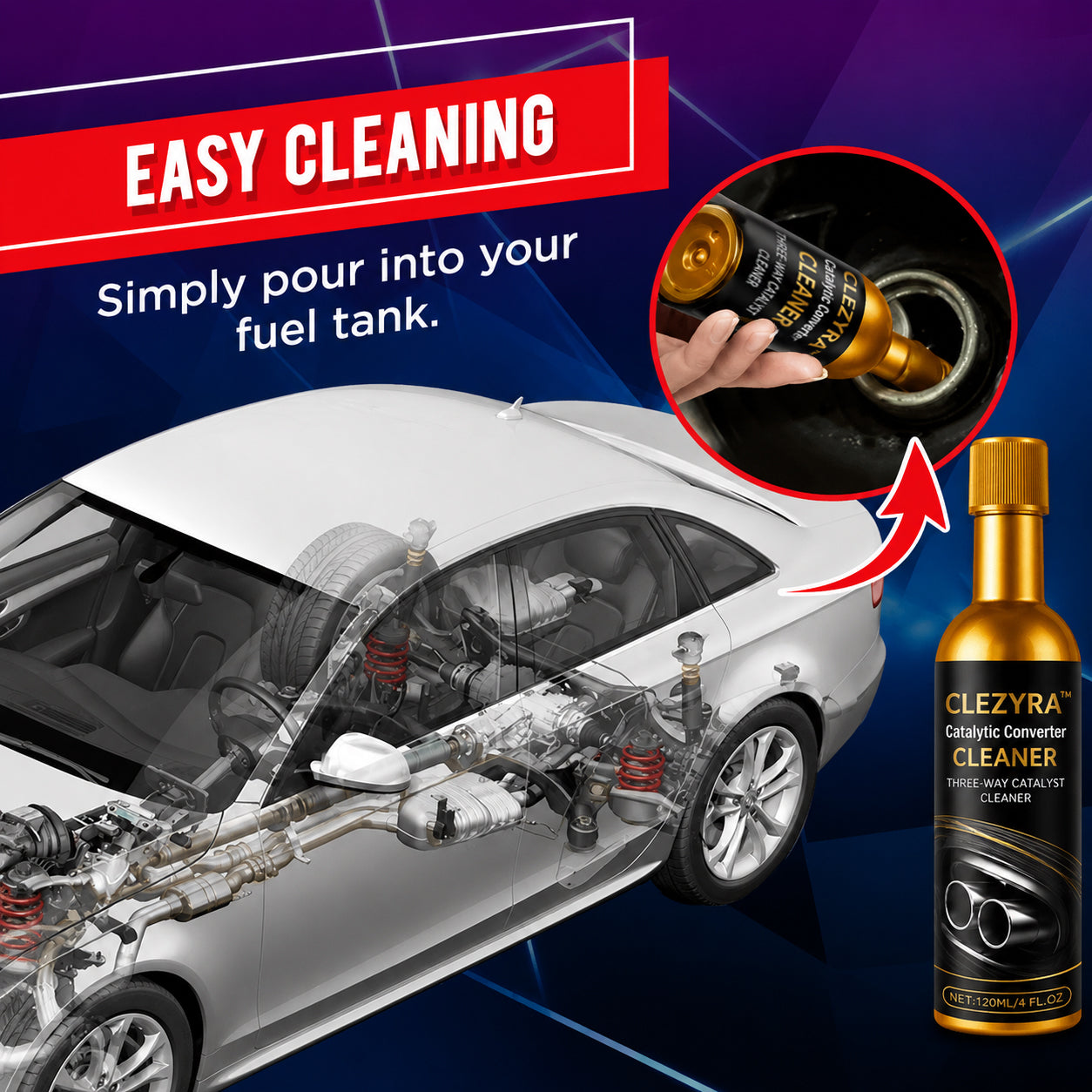 Automotive Catalytic Converter Cleaner for Exhaust Care